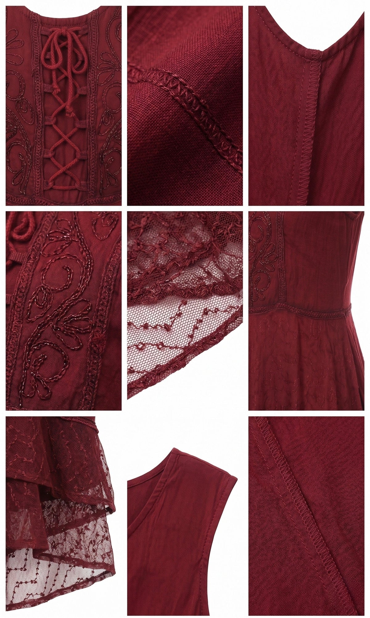Sakkas Kevina Stonewashed Rayon Embroidered Dress