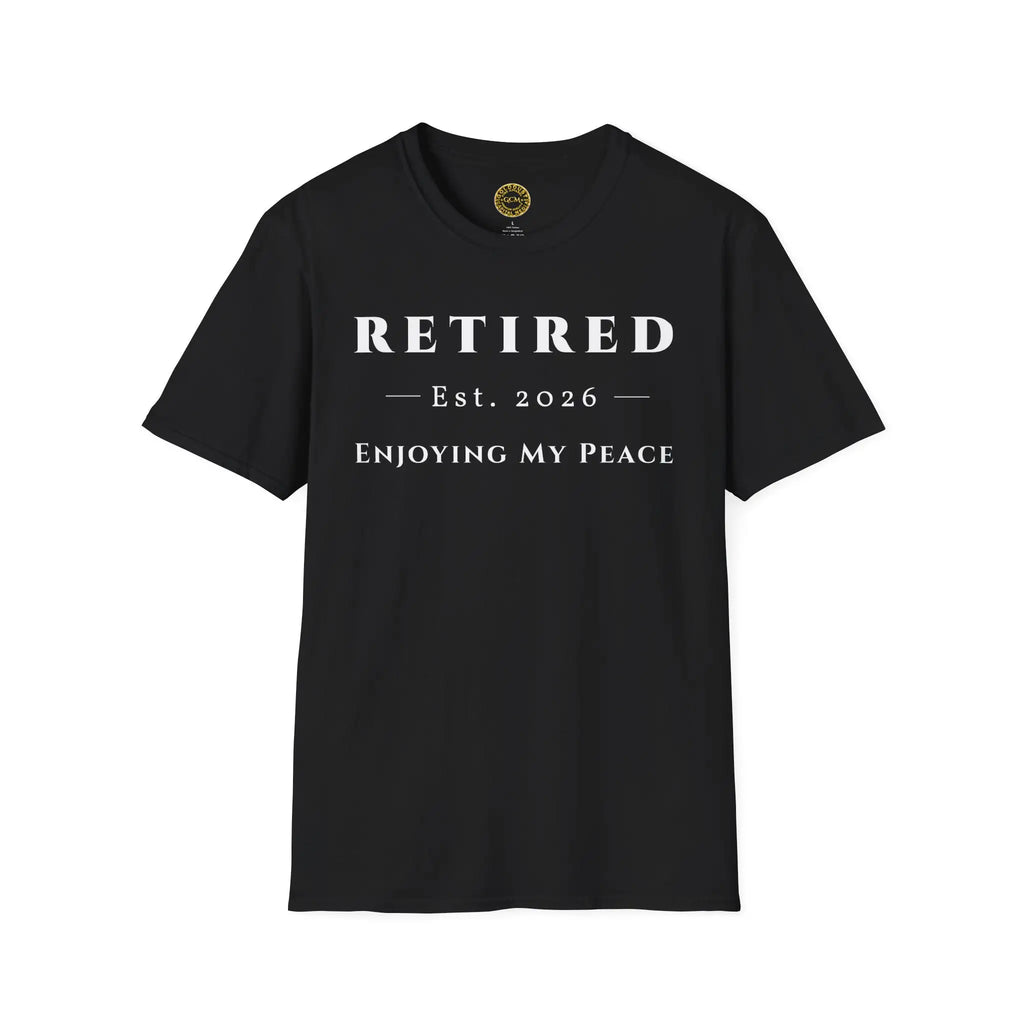 Retired 2026 Enjoying My Peace T-Shirt | Retired 2026 T-Shirt for Women and Men | Soft Ring Spun Cotton Tee | Matching Set T Shirt and Hat