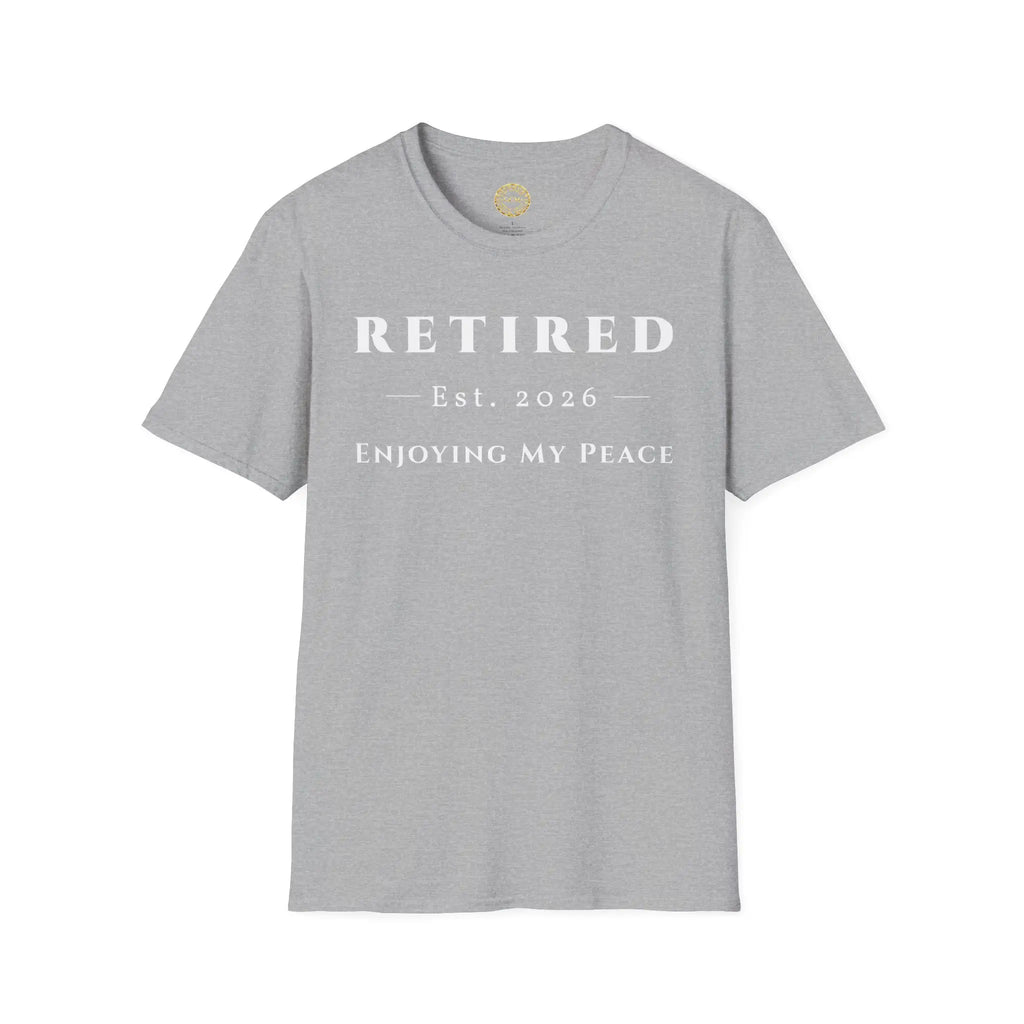 Retired 2026 Enjoying My Peace T-Shirt | Retired 2026 T-Shirt for Women and Men | Soft Ring Spun Cotton Tee | Matching Set T Shirt and Hat