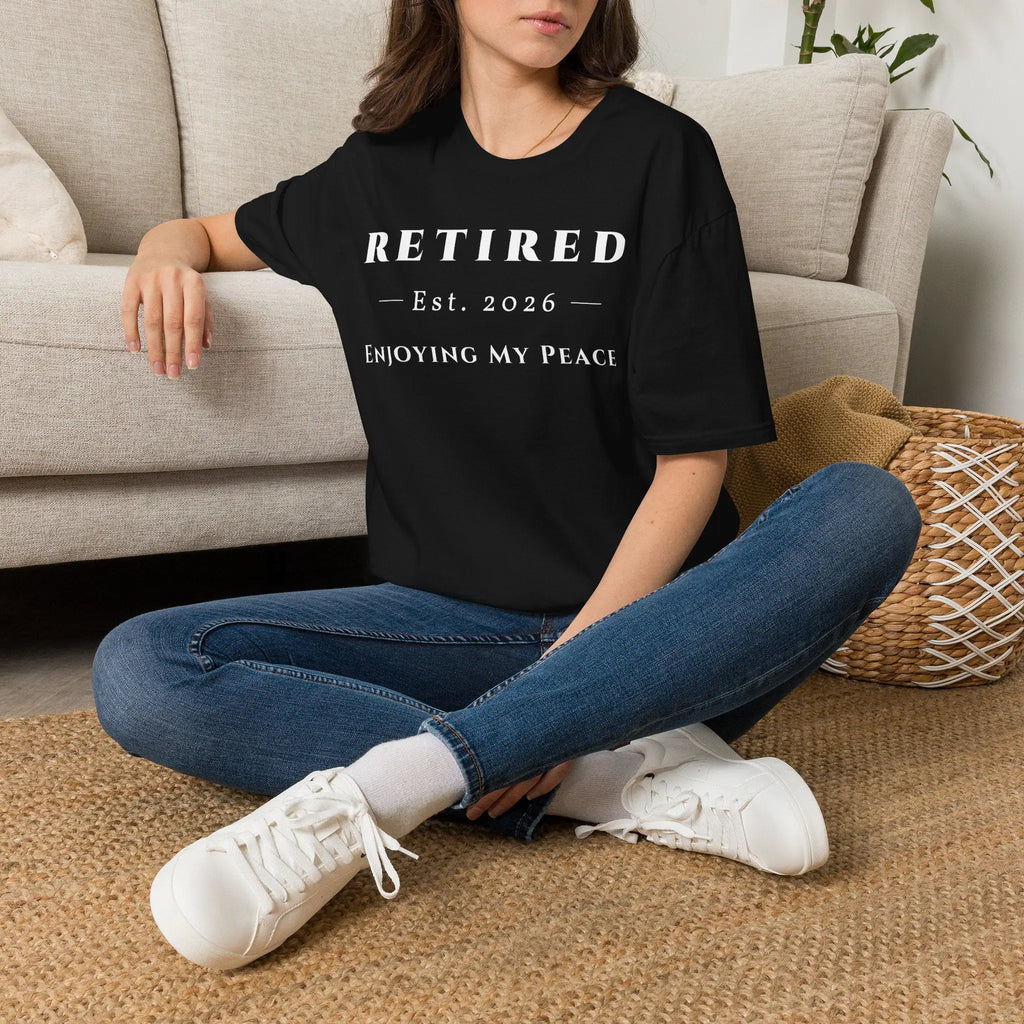 Retired 2026 Enjoying My Peace T-Shirt | Retired 2026 T-Shirt for Women and Men | Soft Ring Spun Cotton Tee | Matching Set T Shirt and Hat
