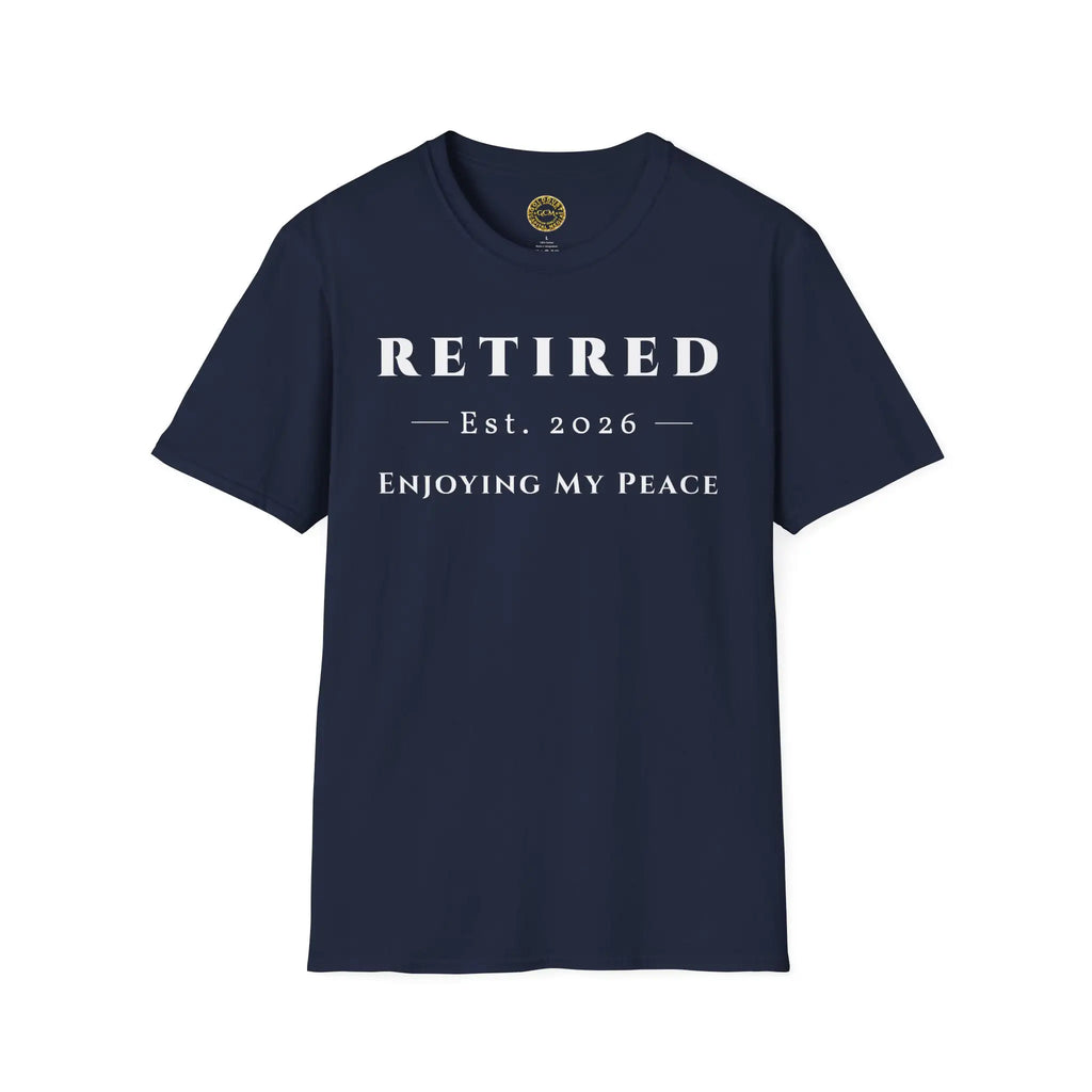 Retired 2026 Enjoying My Peace T-Shirt | Retired 2026 T-Shirt for Women and Men | Soft Ring Spun Cotton Tee | Matching Set T Shirt and Hat
