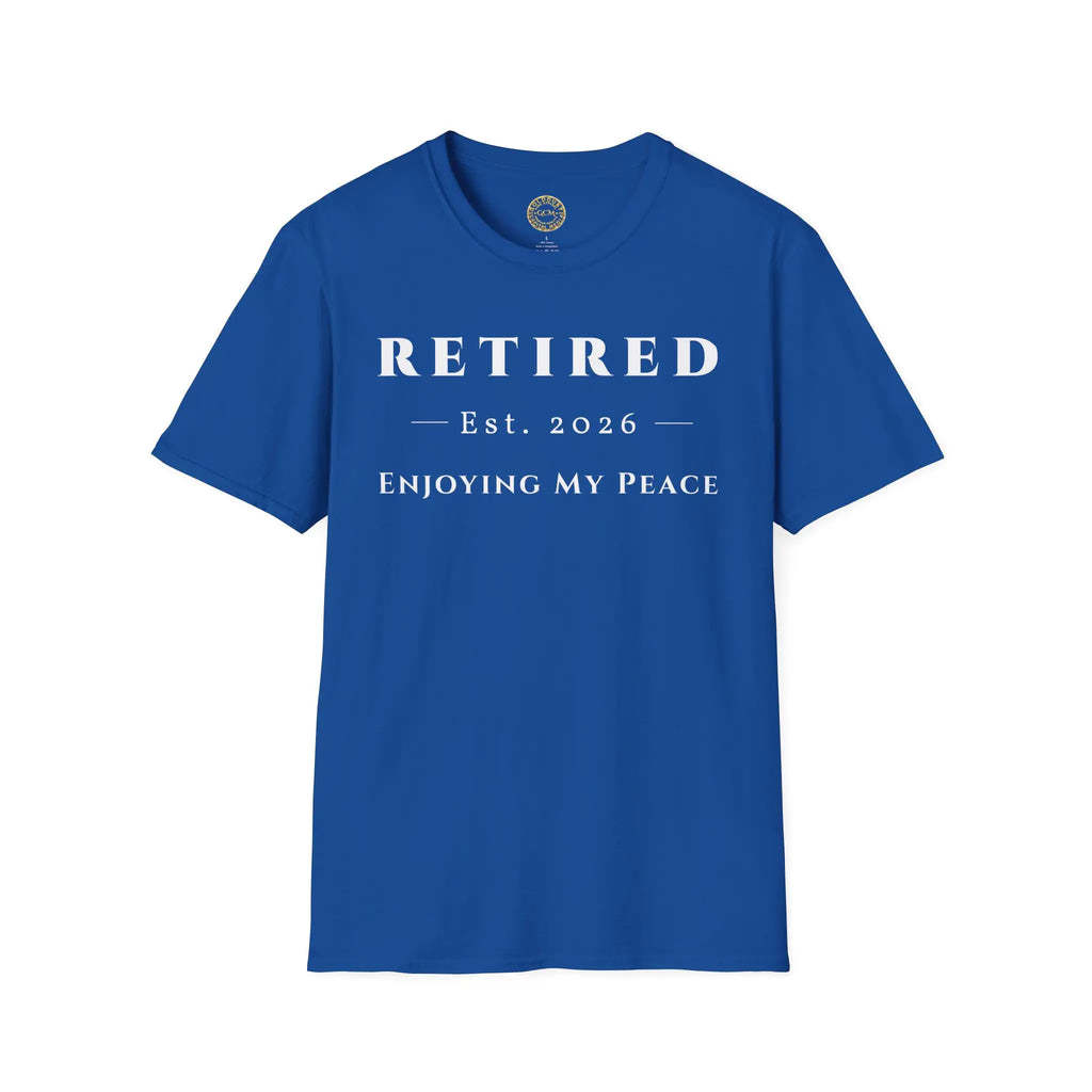 Retired 2026 Enjoying My Peace T-Shirt | Retired 2026 T-Shirt for Women and Men | Soft Ring Spun Cotton Tee | Matching Set T Shirt and Hat