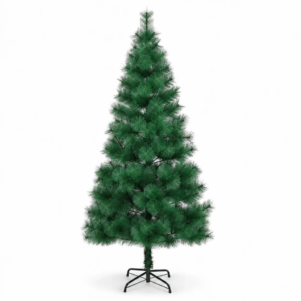 Artificial Christmas Tree 120-210cm PET Pine Needle Xmas Tree Optional USB Warm White Cool White Multicolor Lights Metal Stand