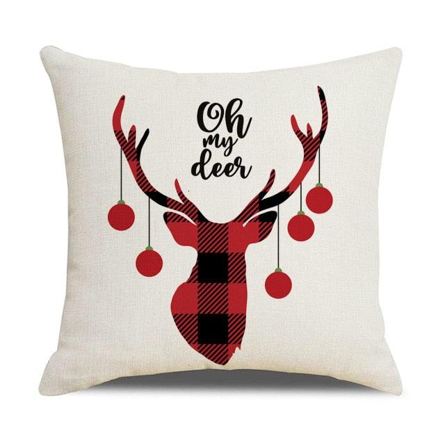 Christmas Pillow Covers Xmas Decorative Christmas Pillow Covers Christmas Decor Pillow Cases Retro Beautiful Cushion Cover Throw Pillowcase Winter Holiday Cushion Case For Home Decor 45x45CM